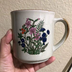 vtg 70s japanese stoneware tea mug coffee mug